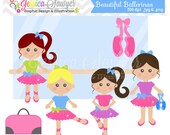 INSTANT DOWNLOAD, ballerina clip art, dance clipart, for commercial use, scrapbooking, invitations Il_170x135