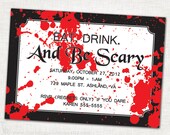 Halloween Party Invitation - PRINTABLE Invitation - DIY Digital File - Bloody, Scary Invitation Il_170x135