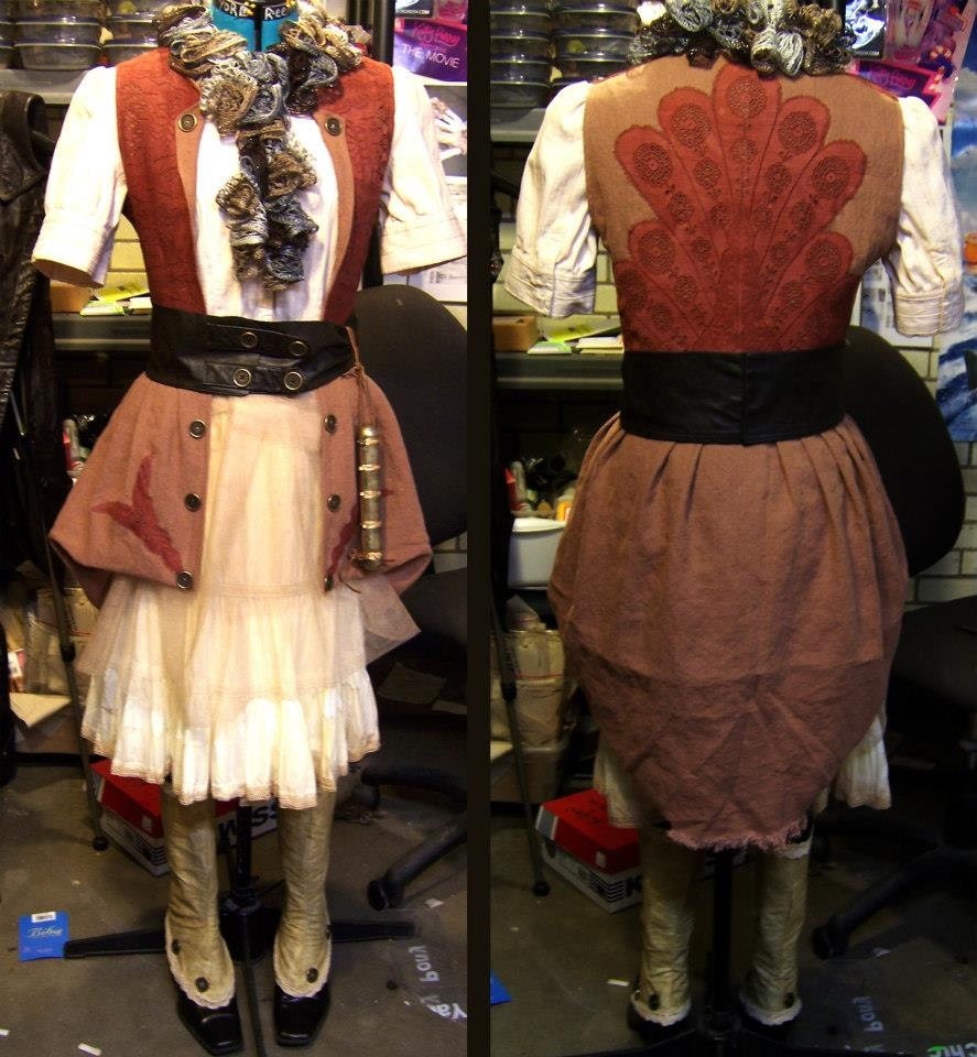 Steampunk dress, hat and goggles