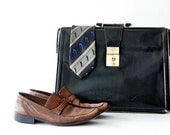 Vintage Black Leather Bally Briefcase - Made in Italy - Suede Interior with Dividers, Pockets, Fathers Day Gifts, Luxury Travel