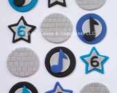 Fondant Cupcake Toppers - Dance Party