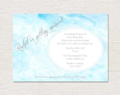 Bridal Shower Invitation - Something Blue Printable Shower Invite - Personalized Watercolor Wedding Shower Invite - 5x7 OR 4x6 DIY Printable