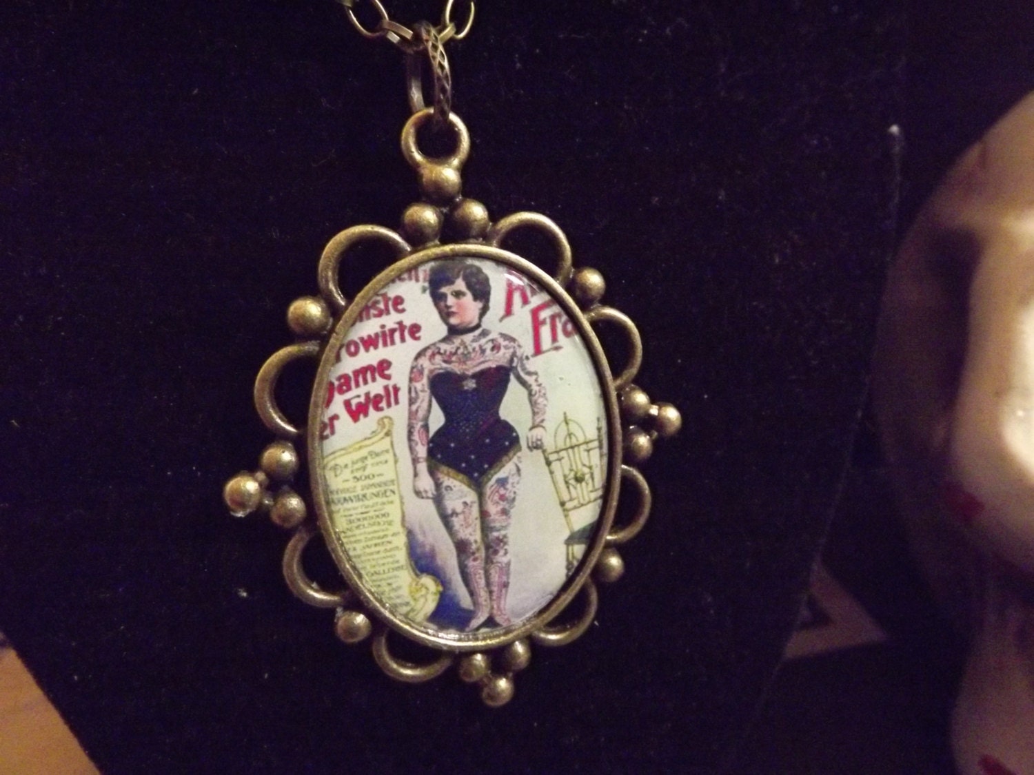 FREAKSHOW SERIES:  Tattooed Ladies, gothic handmade necklace