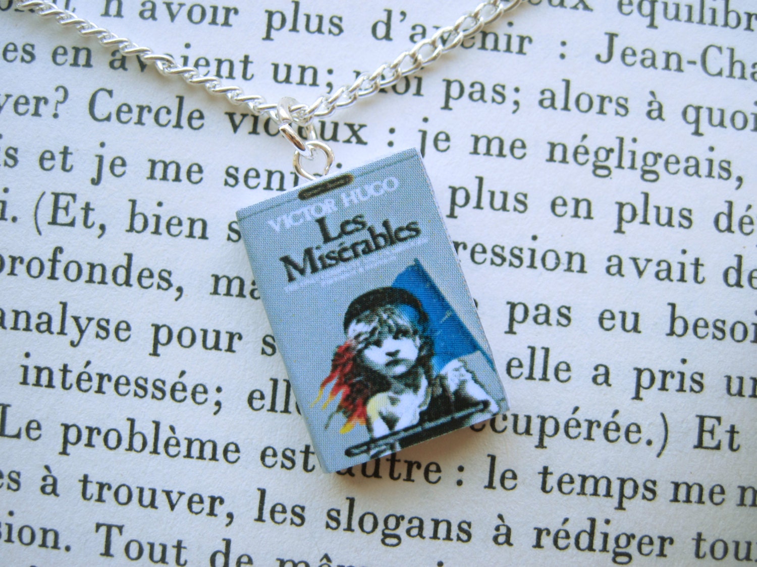 Les Miserables Miniature Book Necklace