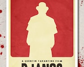 Django Unchained Minimalist Poster 'Waltz' - Inspired by the Quentin Tarantino Film - 11x17