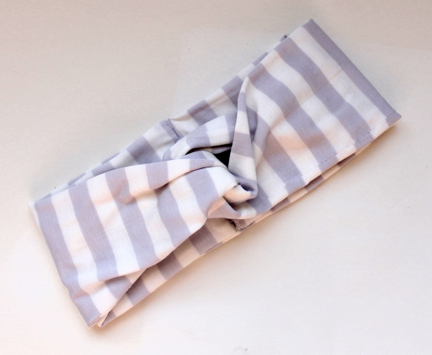 Turban headband, lilac striped, cotton jersey headband, ladies headband