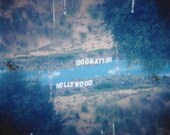 Hollywood Waltz - Hollywood sign - multiple exposure - Holga - medium format - Los Angeles, California - 5x5 square matte print