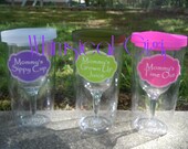 READY TO SHIP Insulated Mommy's Wine Glass Sippy Cup with top poolside, beach, party