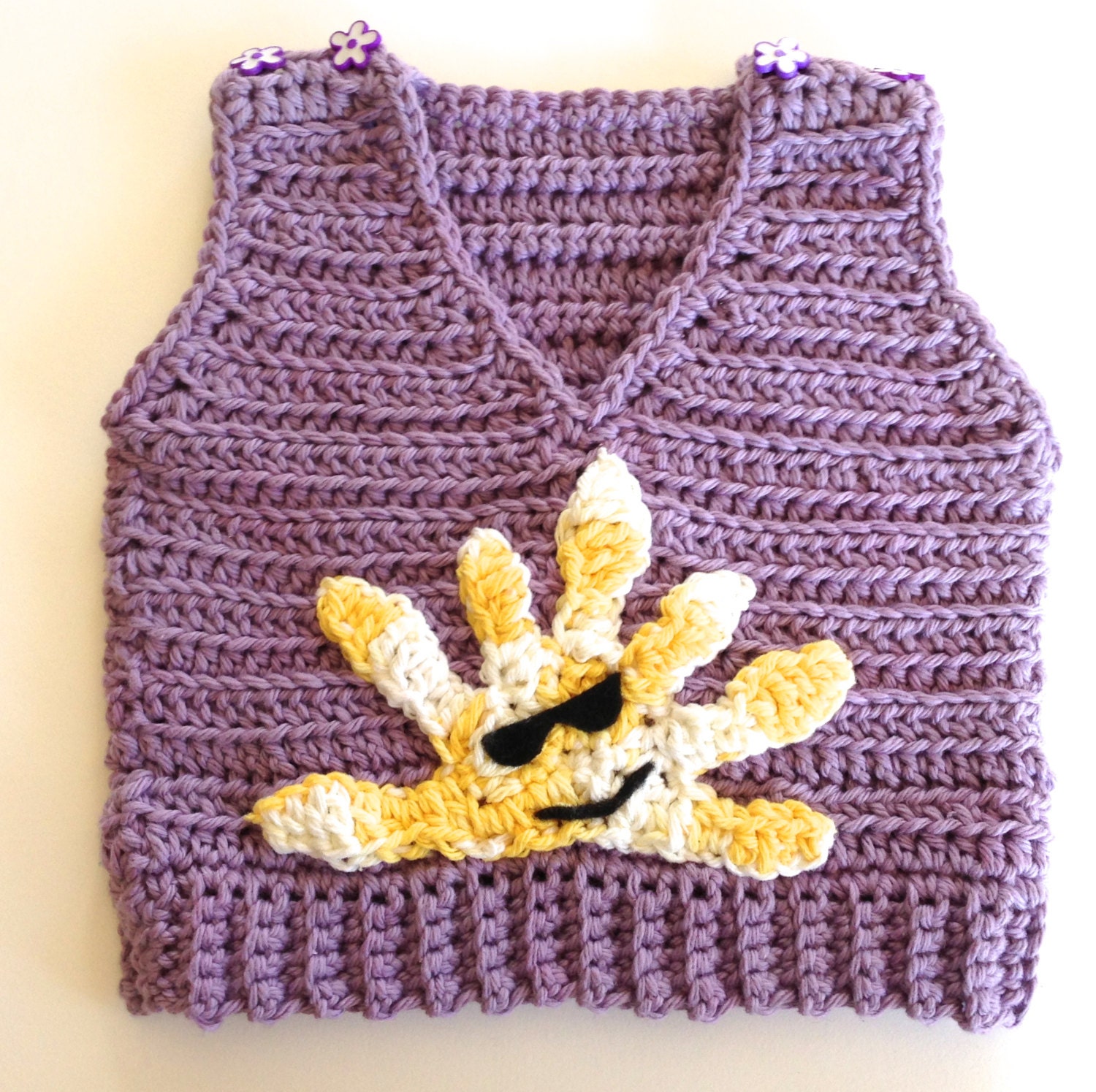 Baby Vest in Cotton Purple Unisex Size 6 - 9 months