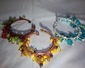 Beaded Wire Wrap Funky Fun Cuff Bracelets
