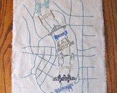 Portland Embroidered Bridges Map