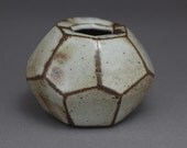 Wee Faceted White Vase
