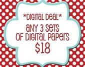 SALE - digital scrapbook deal, choose any 3 sets for 18