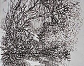 Original Sketch, Ink on Paper Sketch, Certified Original Sketch, Ink on Paper  Sketch, Unframed Impressionist Sketch, Art Investment