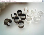 Ear Cuff Sale 10% 6 Antique Bronze and 6 Silver Plated Ear Cuffs With Holes - plus 2 extra ( DS00333 )