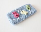 knitted iphone4 cover - blue iphone5 case - fish phone cover