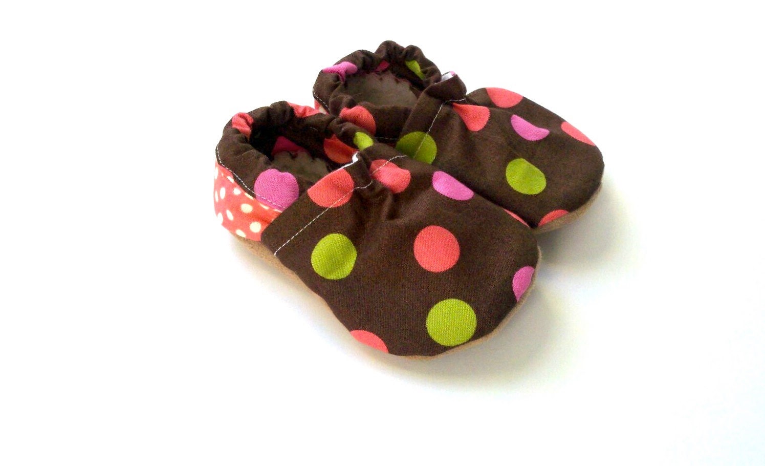 brown baby shoes girl baby girl shoes brown and pink shoes soft sole shoes brown booties polka dot shoes baby girl clothing toddler shoes