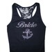 NAUTICAL WEDDING. Bride Lace Tank Top Shirt with Anchor Image. Bride. Bridesmaid. Maid of Honor. Matron of Honor. Mother of the Bride.