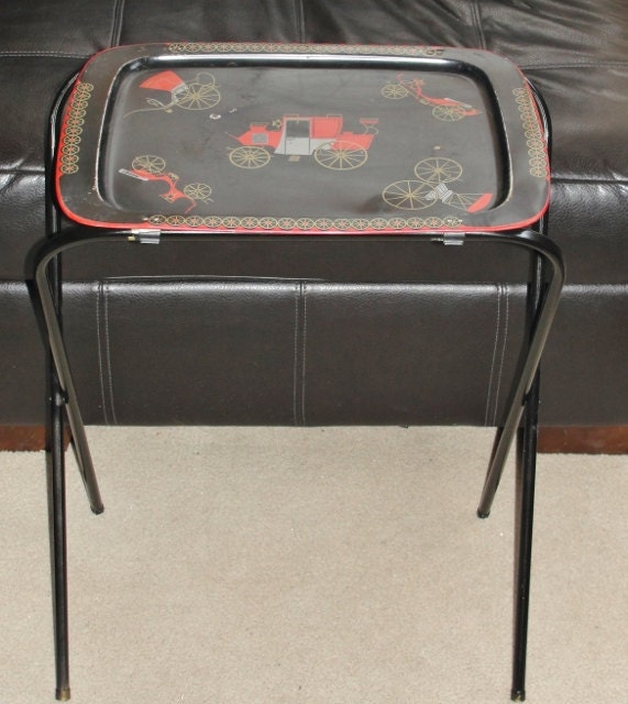 Vintage Antique Cars TV Tray and Full Size Stand