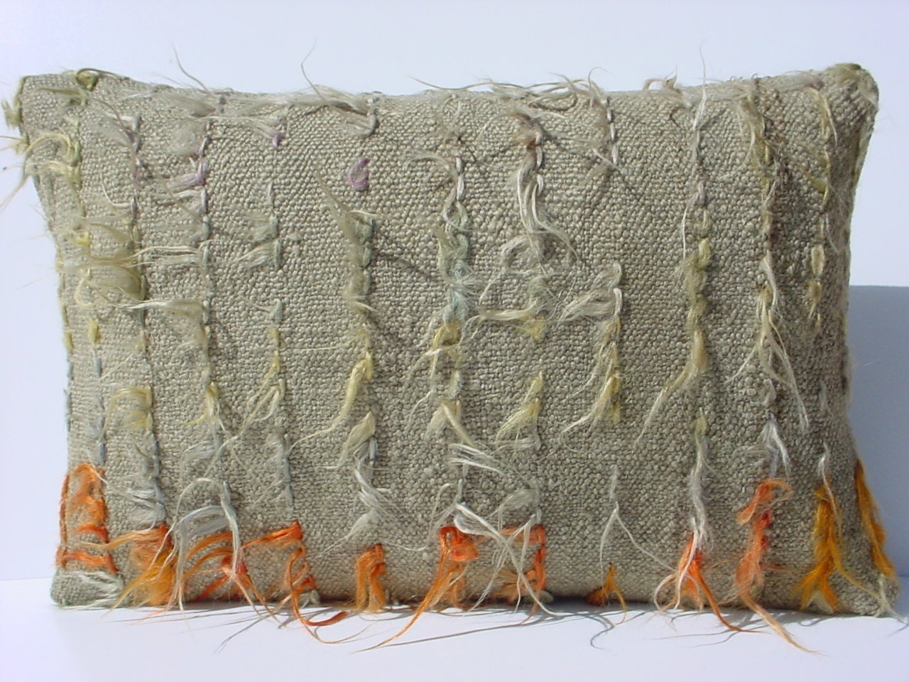 MODERN Bohemian Home Decor,Handwoven Turkish Kilim Lumbar Pillow Cover 20" X 14",Decorative Kilim Pillow,Lumbar Kilim Pillow,Throw Pillow