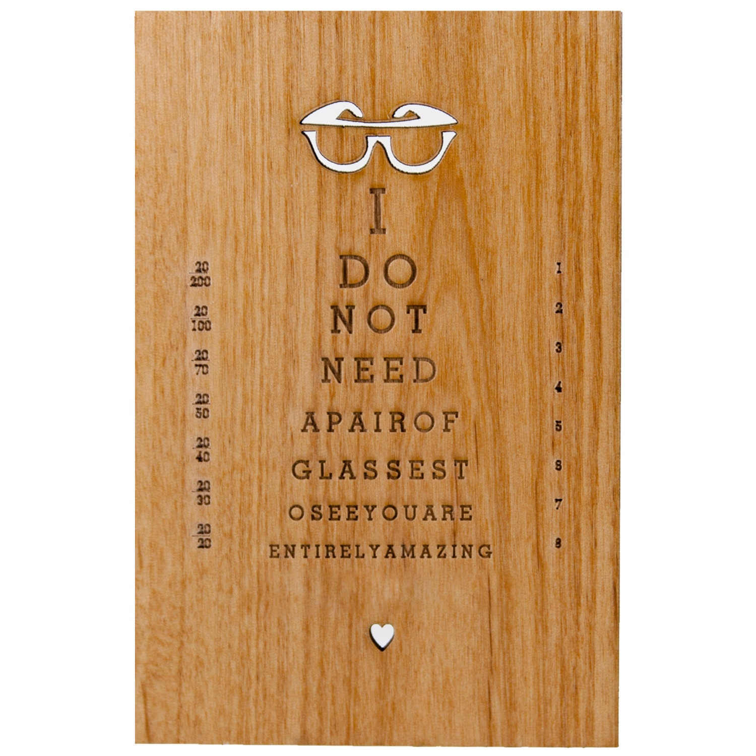 You are Entirely Amazing Wood Card