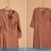 Vintage 1970s Orange Floral Shift Dress, By Casual Maker, Sy Frankl, Size XS Small Extra