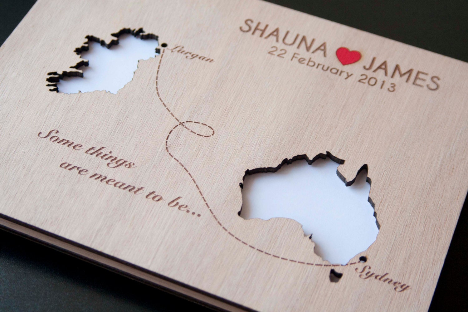 Custom Wedding Map guest book wood rustic wedding guest book album bridal shower engagement - Perzonalized Map Guest Book - UNIQUE DESIGN