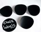 10 Blank Chalkboard Labels, Round Chalk Board Stickers for Organizing and Labeling, Chalkboard Tags - mintmoose