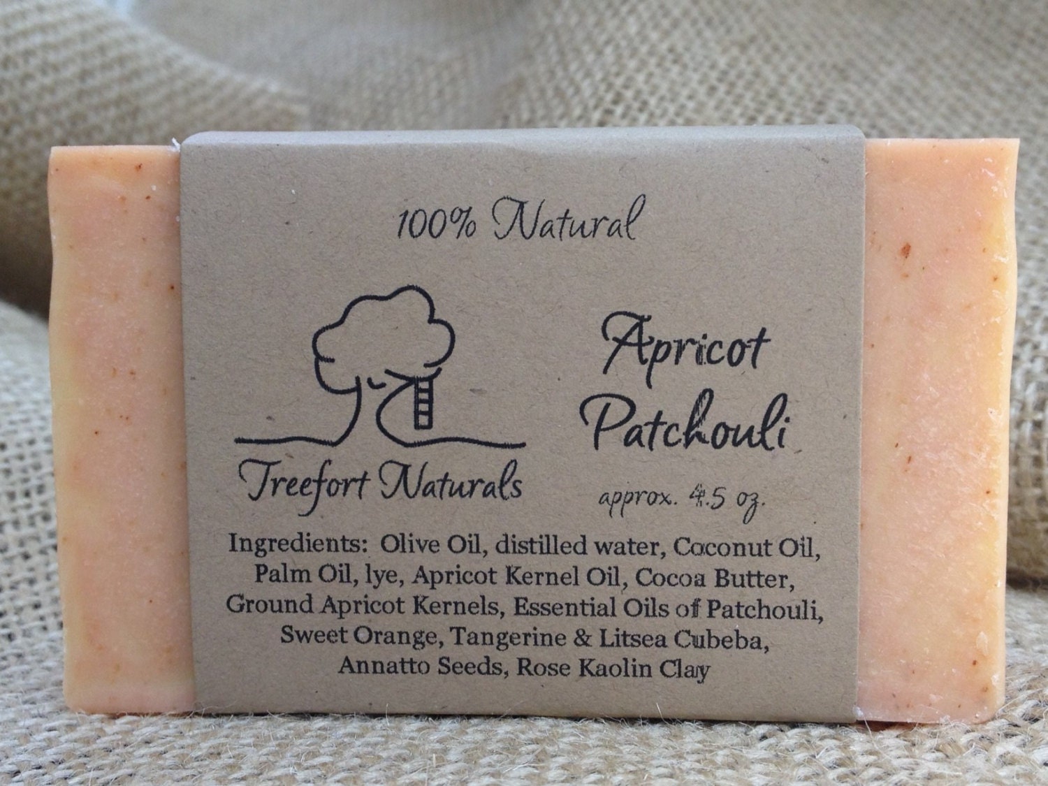 Apricot Patchouli - Handmade Cold Process, All Natural, vegan, essential oils, lightly scented, mildly exfoliating