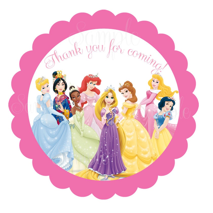 Disney Princess Inspired or Tea Party Personalized Printable Cupcake Toppers /Gift Favor Tags Il_170x135