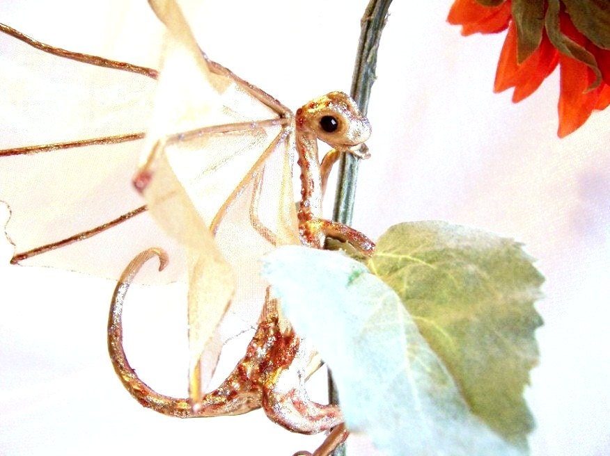 Fairy Dragon Art Doll: Gold Dust & the Sunflower Parasol