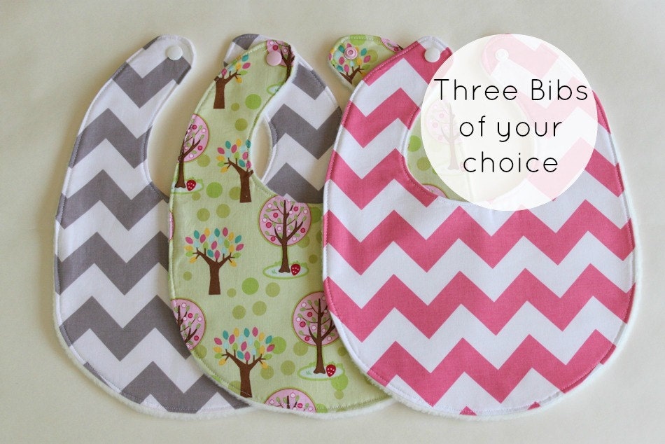 Your Choice of 3 - Baby Bibs