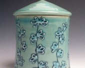 Blue Lidded Sugar Jar