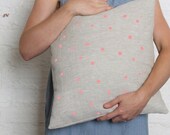 Dot Dot Dot Linen Cushion Cover - Peach
