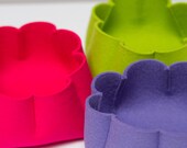 Design storage bin BLOOM made of wool felt - basket, box, accessory, container