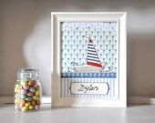 Personalised nautical art - kids room