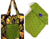 Lilys of Fun - Fold up Tote Bag - Easy Tote - Free Shipping - ECO Shopping Bag -TAGT