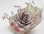 wedding bouquet, wedding flowers, paper flowers, paper flower bouquet, vintage paper flowers, vintage paper roses