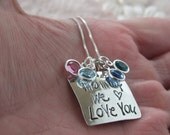 Heart Mommy Necklace PERSONALIZED - Mommy Gift, Children's Names, Mom Necklace, Mothers day gift, birthstone Charm, birthday gift