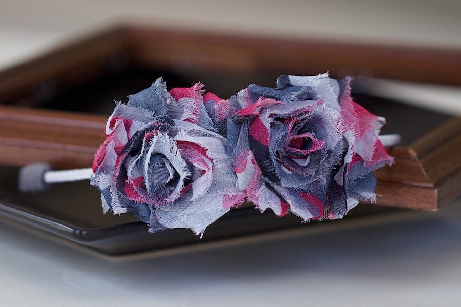 Adult Headband Shabby Flower Headband  - Toddler Headband,Girls Headband,Teen Headband,Women Headband