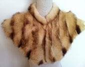 vintage fur wrap 1950's rustic wedding shawl haute couture high fashion steampunk enchanted forest hipster vintage diva off beat wedding