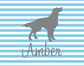Personalized Mousepad - Personalized Mouse Pad - Monogrammed - Desk Accessory - Office - Custom Design - Stripes - Dog