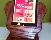 Ipad Desktop Swivel Base Stand for Square Point of Service - Chestnut Finish
