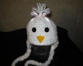 Chicken Easter Hat Pink Bow 6 to 12 months
