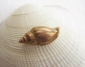 Handmade shell pendant, Bronze shell pendant, Artisan bronze pendant