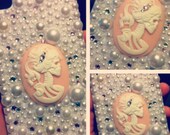 iPhone 4 pink and clear bling case