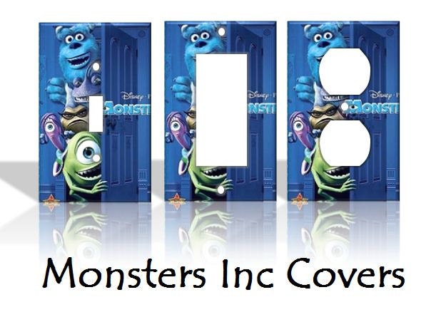 Monsters Inc Disney Light Switch Covers Wallplates Switchplates Home Decor Outlet 14 STYLES AVAILABLE