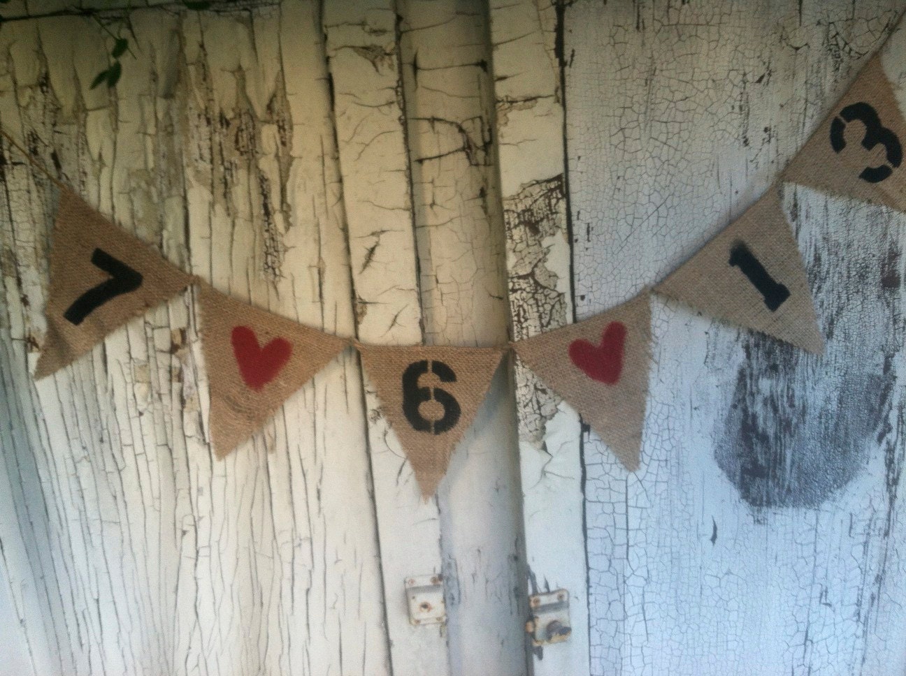 CUSTOM Save the Date Burlap Pennant Banner - weddings - engagement