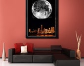Austin Texas skyline cityscape 20 x 30 A1 large poster print Wall Art Home Decor interior Office design  Vernon Sullivan