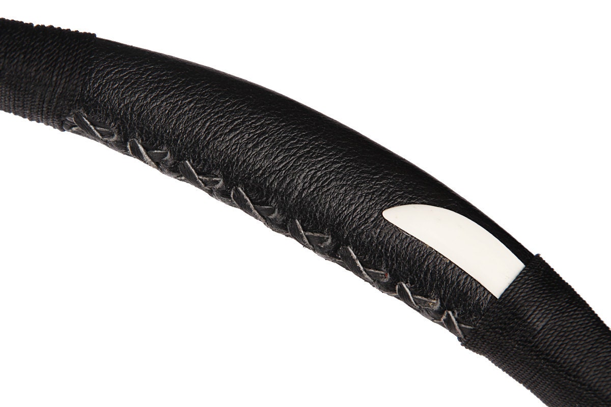 show it off to friend OX horn hunting 20-60lbs black Leather Recurve longbow brand longbowmaker